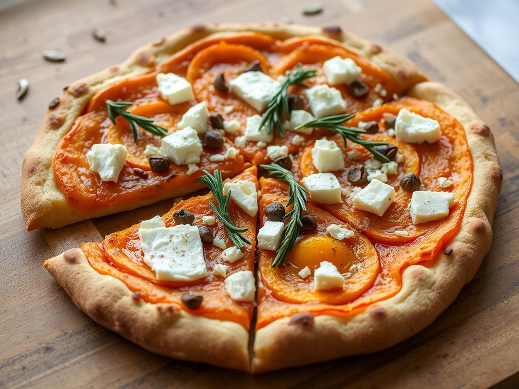 Пицца с тыквой, розмарином и фетой: осенний рецепт с тёплым ароматом