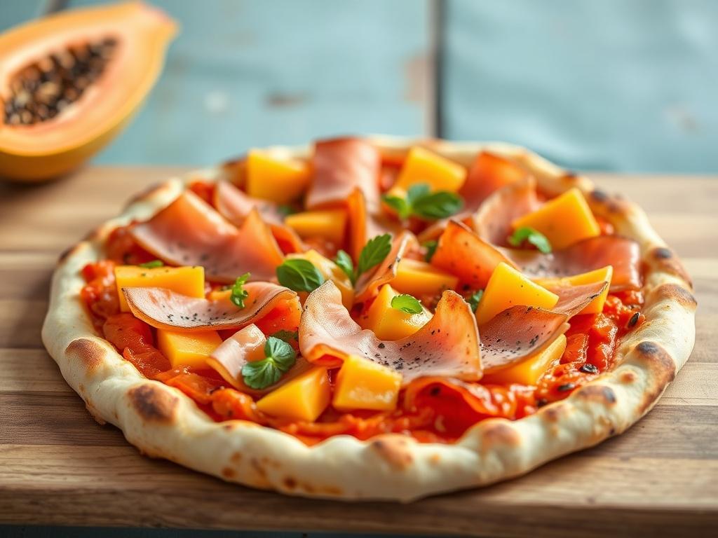 Пицца с папайей и хамоном: сладкий и солёный баланс, который меняет представление о пицце
