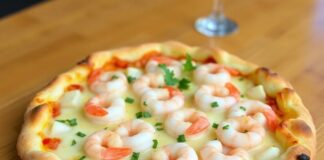 Пицца с креветками и чесночным маслом: морской шик на вашей тарелке