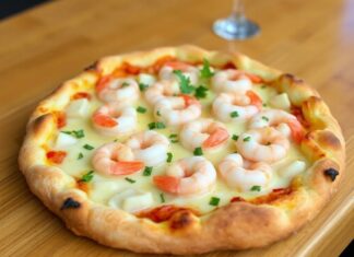 Пицца с креветками и чесночным маслом: морской шик на вашей тарелке