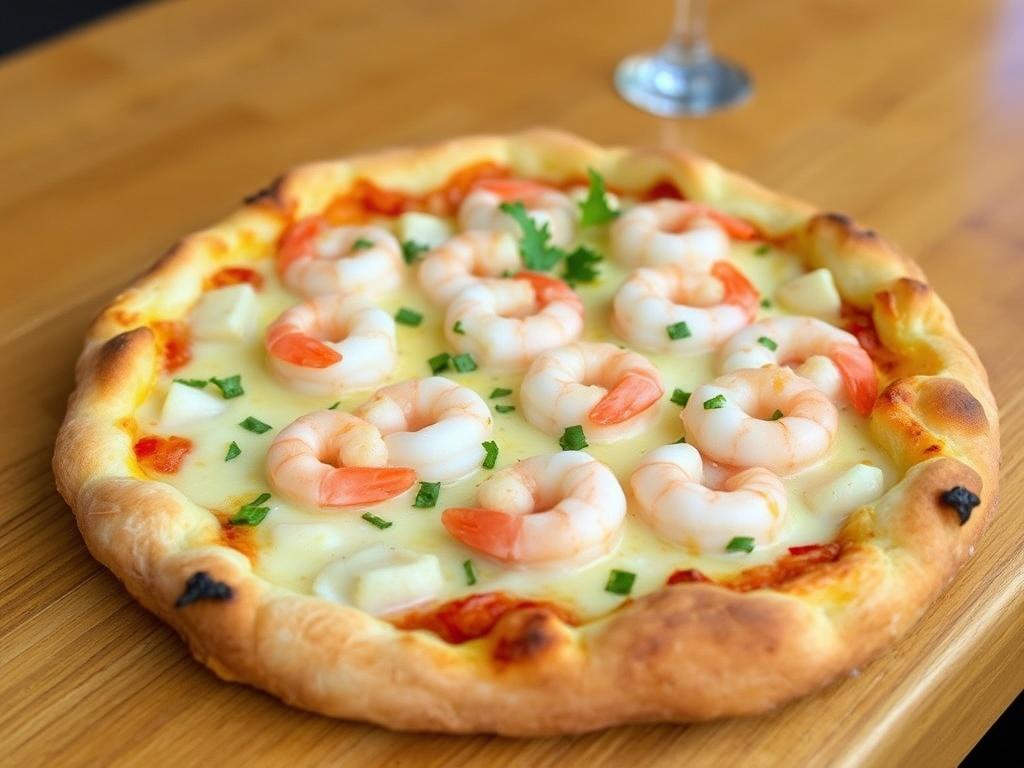 Пицца с креветками и чесночным маслом: морской шик на вашей тарелке