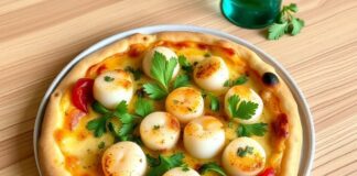 Пицца с гребешками и петрушкой: деликатес на ужин