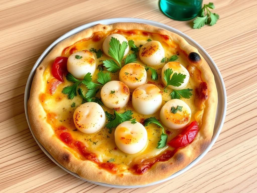 Пицца с гребешками и петрушкой: деликатес на ужин