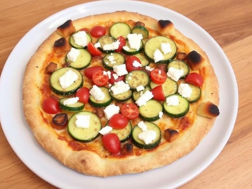 Пицца с кабачками, цукини и фетой: летний вариант