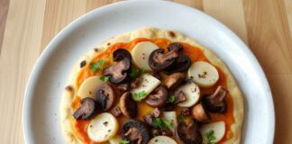 Пицца с дайконом и грибами: необычный дуэт для тех, кто любит прозрачный вкус и хрустящую корку