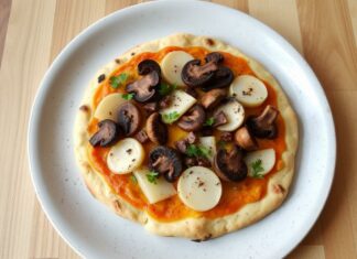 Пицца с дайконом и грибами: необычный дуэт для тех, кто любит прозрачный вкус и хрустящую корку