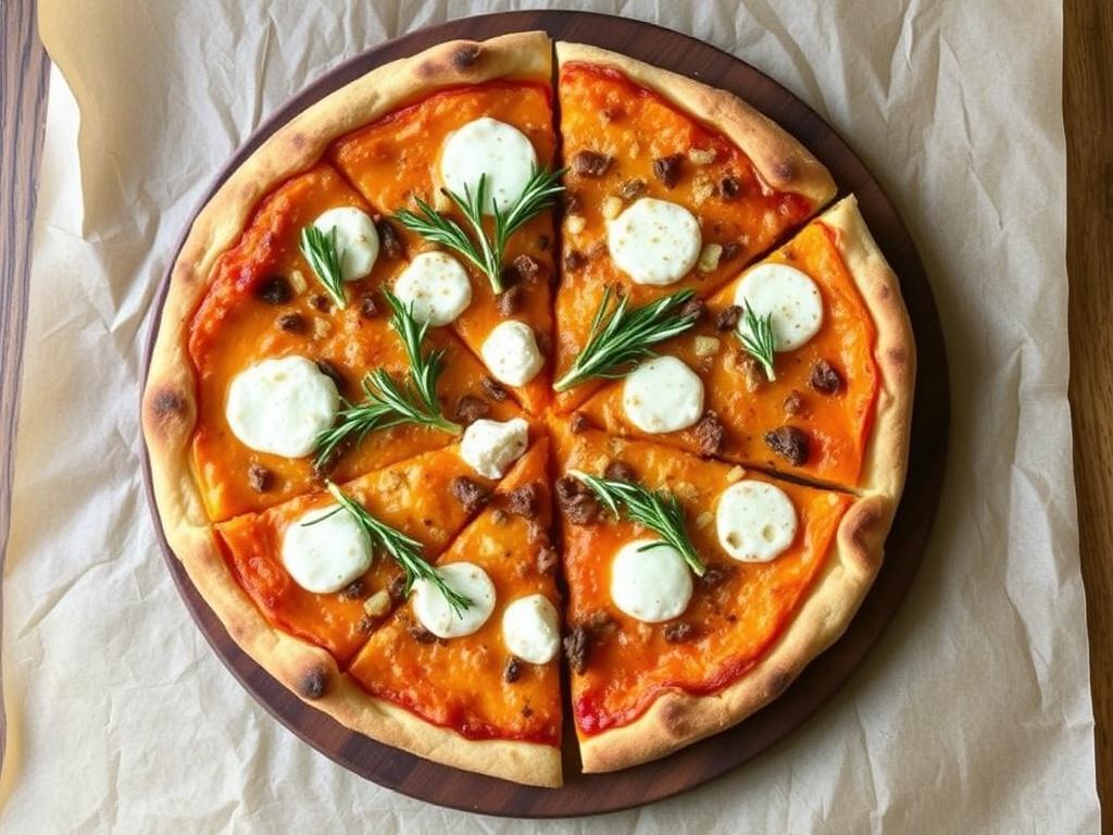 Пицца с тыквой, козьим сыром и розмарином: осенний вариант