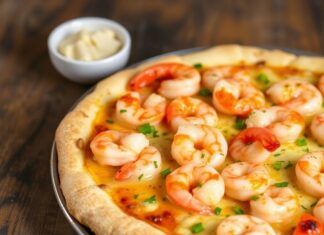 Пицца с креветками в чесночном соусе: мгновенная морская классика на вашей тарелке