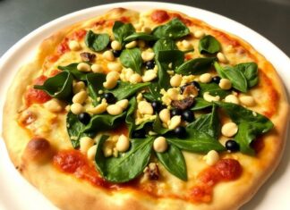 Пицца с кедровыми орешками и шпинатом: итальянский стиль