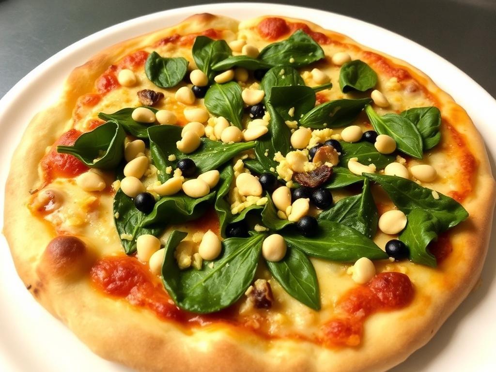 Пицца с кедровыми орешками и шпинатом: итальянский стиль