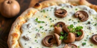 Пицца с грибами и сливочным соусом: нежный вкус