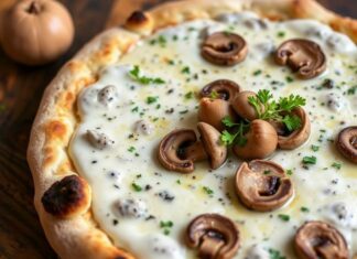 Пицца с грибами и сливочным соусом: нежный вкус