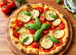 Пицца с баклажанами, помидорами и базиликом: прованский стиль