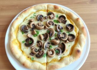 Пицца с шампиньонами и сливочным соусом: нежный вкус, который согревает вечер