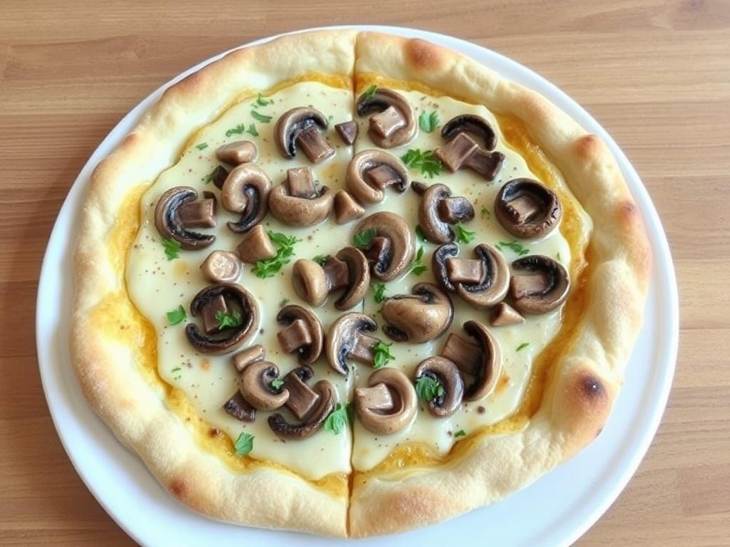 Пицца с шампиньонами и сливочным соусом: нежный вкус, который согревает вечер