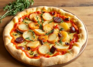 Пицца с тимьяном и картофелем: ароматный эксперимент на кухне