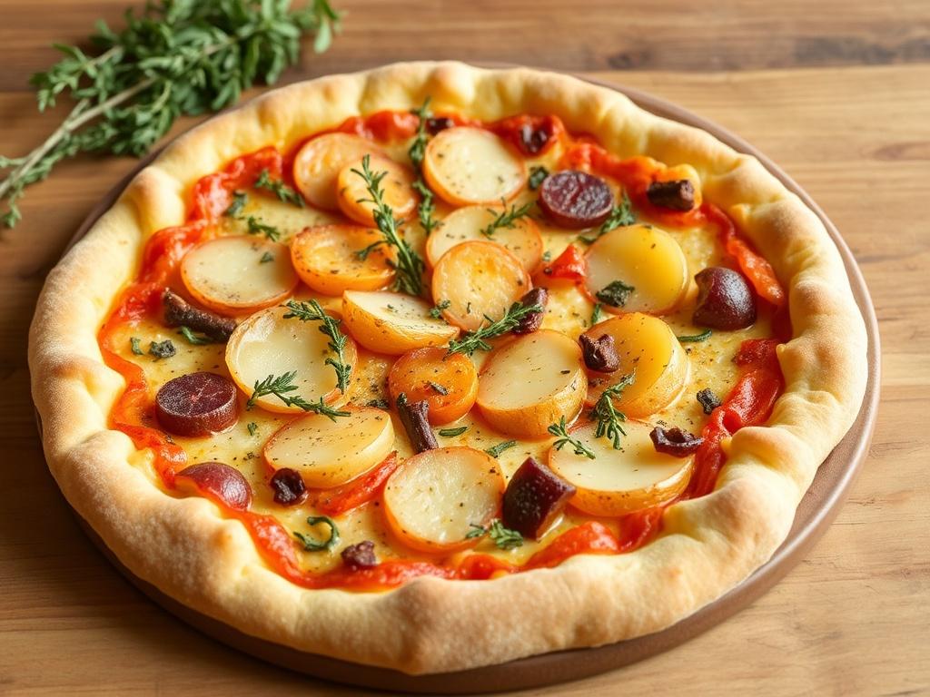 Пицца с тимьяном и картофелем: ароматный эксперимент на кухне