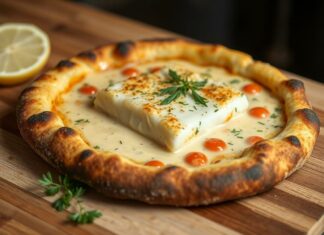 Пицца с треской в сливочном соусе: нежность вкуса