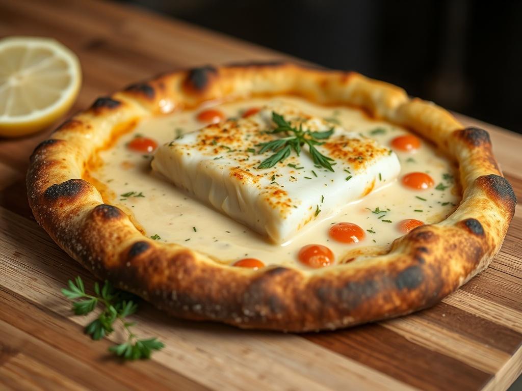 Пицца с треской в сливочном соусе: нежность вкуса