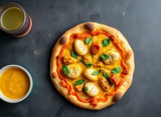 Пицца с курицей и карри: экзотический акцент, который удивляет домашнюю кухню