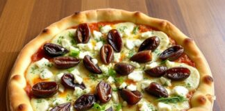 Пицца с финиками и горгонзолой: смелый дуэт сладкого и солёного на тонком тесте