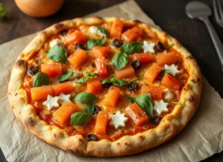 Пицца с папайей и имбирём: тропическая гармония на тонком тесте