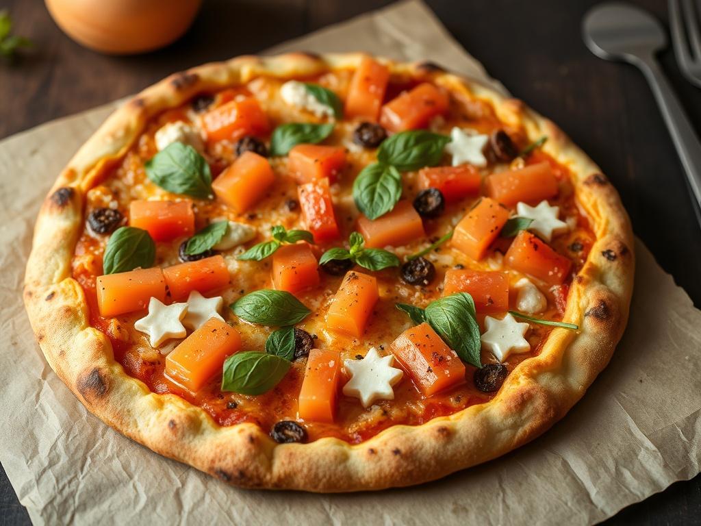 Пицца с папайей и имбирём: тропическая гармония на тонком тесте