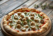 Пицца с шампиньонами и тимьяном: лесной аромат Пицца с шампиньонами и тимьяном: лесной аромат