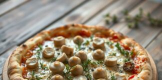 Пицца с шампиньонами и тимьяном: лесной аромат