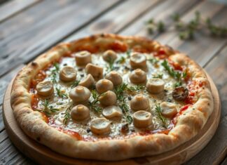 Пицца с шампиньонами и тимьяном: лесной аромат