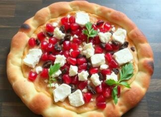 Пицца с гранатом и фетой: яркое сочетание восточной свежести на вашей тарелке
