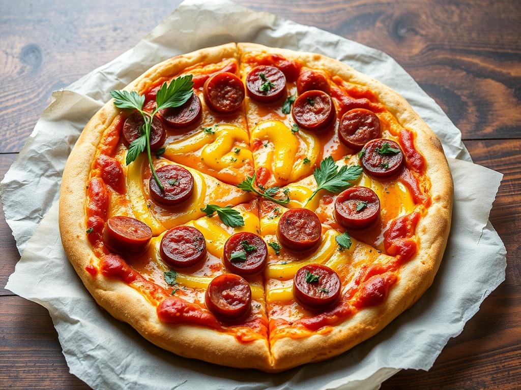 Пицца с копчёной колбасой и горчицей: пикантный вкус для любителей острых ощущений