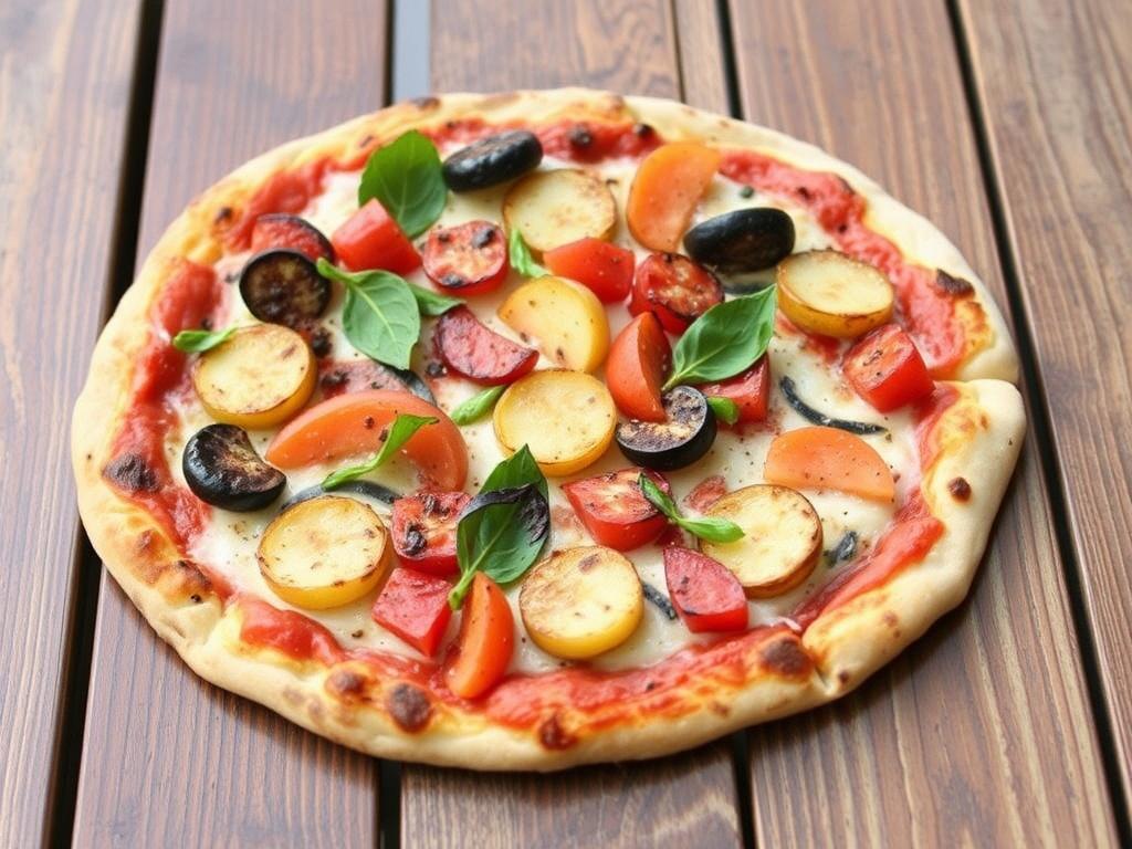 Пицца на тонком тесте с овощами гриль: летний вариант, который освежит ужин