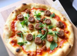 Пицца с фенхелем и колбасой: ароматное приключение на хрустящем тесте