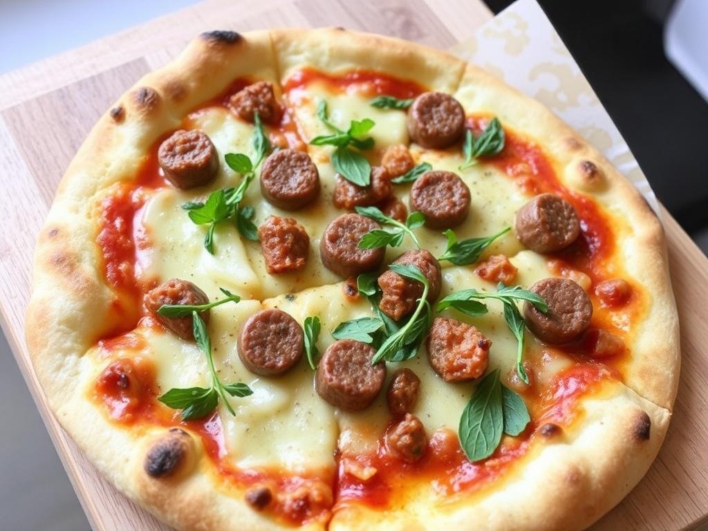 Пицца с фенхелем и колбасой: ароматное приключение на хрустящем тесте