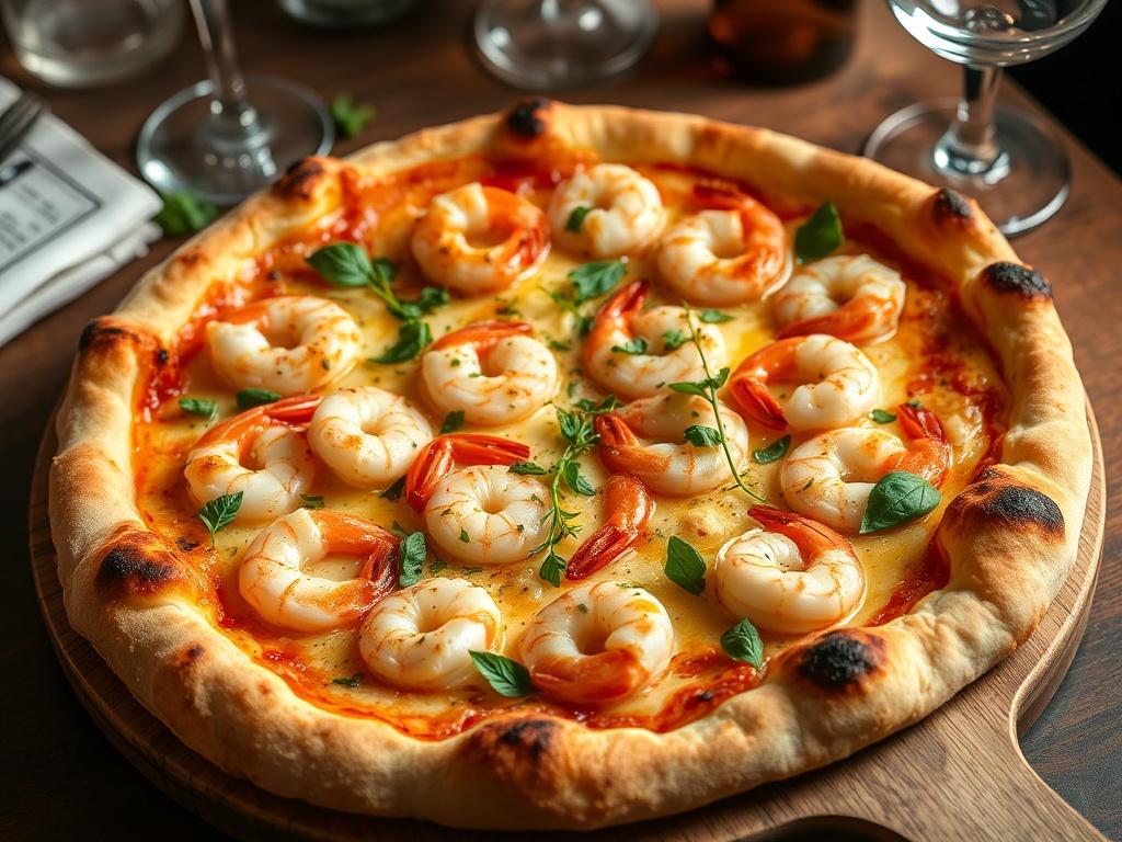 Пицца с креветками в чесночном масле: изысканный выбор для романтического вечера