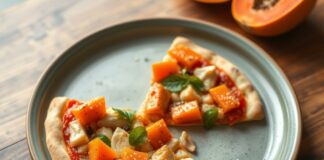 Пицца с папайей и курицей: тропический вкус, который перевернет вечер