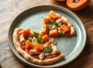 Пицца с папайей и курицей: тропический вкус, который перевернет вечер