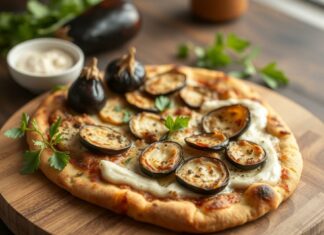 Пицца с тахини и баклажанами: восточный колорит на столе