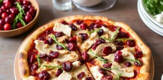 Пицца с индейкой и брусникой: необычное сочетание для праздничного стола