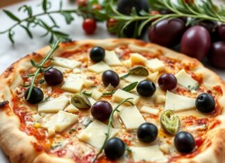 Пицца с артишоками, маслинами и пармезаном: средиземноморское настроение