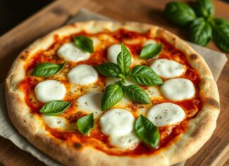 Пицца с моцареллой и базиликом: простота Италии в каждом слое