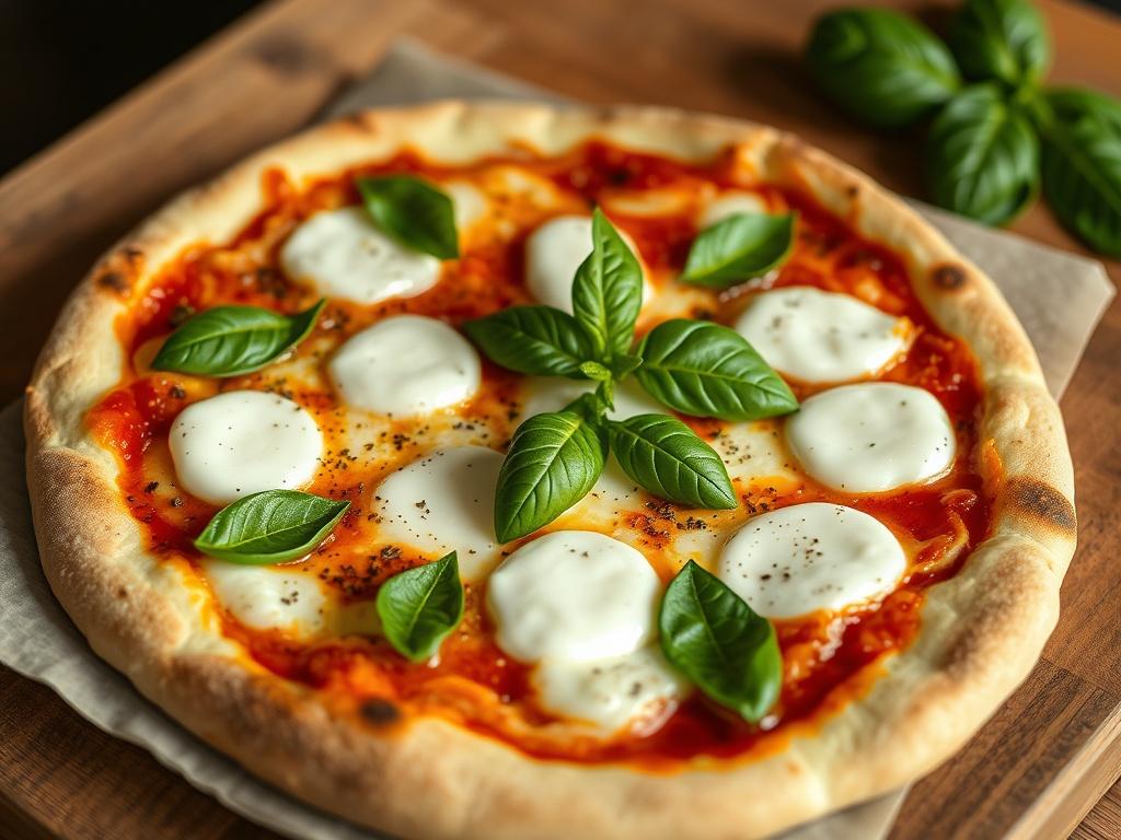 Пицца с моцареллой и базиликом: простота Италии в каждом слое