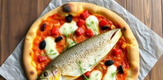 Пицца с форелью и укропом: свежесть моря на тонком тесте