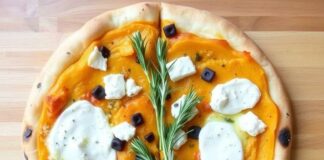 Осенняя гармония вкусов: пицца с тыквой, фетой и розмарином