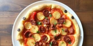 Пицца с чоризо, картофелем и паприкой: испанский колорит на вашем столе