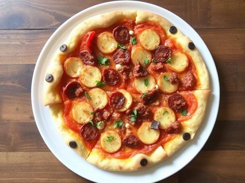 Пицца с чоризо, картофелем и паприкой: испанский колорит на вашем столе